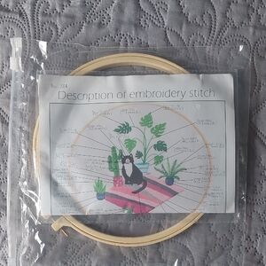Cat Embroidery Kit